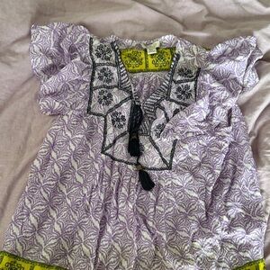 Rachel Zoe Purple and Yellow Tank Top